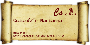 Csiszár Marianna névjegykártya