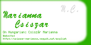 marianna csiszar business card