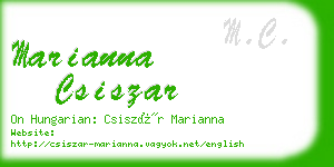 marianna csiszar business card